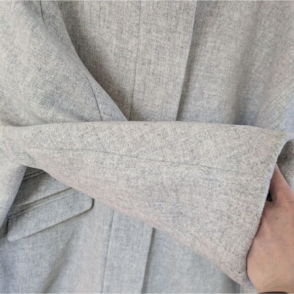 J. Crew Cocoon coat in Italian stadium-cloth wool blend Zip Jacket Grey Size - Picture 5 of 13